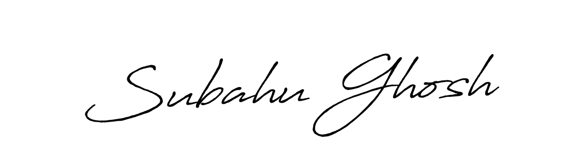 Make a short Subahu Ghosh signature style. Manage your documents anywhere anytime using Antro_Vectra_Bolder. Create and add eSignatures, submit forms, share and send files easily. Subahu Ghosh signature style 7 images and pictures png