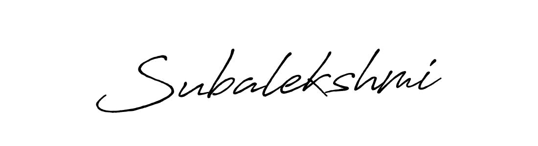 Subalekshmi stylish signature style. Best Handwritten Sign (Antro_Vectra_Bolder) for my name. Handwritten Signature Collection Ideas for my name Subalekshmi. Subalekshmi signature style 7 images and pictures png