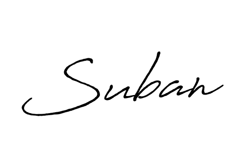 Suban stylish signature style. Best Handwritten Sign (Antro_Vectra_Bolder) for my name. Handwritten Signature Collection Ideas for my name Suban. Suban signature style 7 images and pictures png