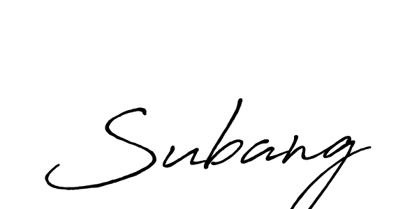 Also we have Subang name is the best signature style. Create professional handwritten signature collection using Antro_Vectra_Bolder autograph style. Subang signature style 7 images and pictures png