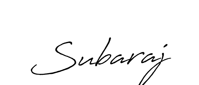 Use a signature maker to create a handwritten signature online. With this signature software, you can design (Antro_Vectra_Bolder) your own signature for name Subaraj. Subaraj signature style 7 images and pictures png