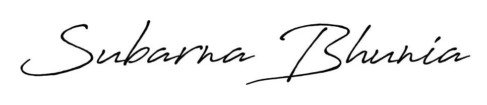 A modern signature idea for name Subarna Bhunia using Antro_Vectra_Bolder font. Clean strokes and elegant curves make it stand out instantly. Subarna Bhunia signature style 7 images and pictures png