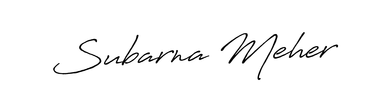 Make a beautiful signature design for name Subarna Meher. With this signature (Antro_Vectra_Bolder) style, you can create a handwritten signature for free. Subarna Meher signature style 7 images and pictures png