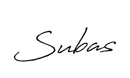 Create a beautiful signature design for name Subas. With this signature (Antro_Vectra_Bolder) fonts, you can make a handwritten signature for free. Subas signature style 7 images and pictures png