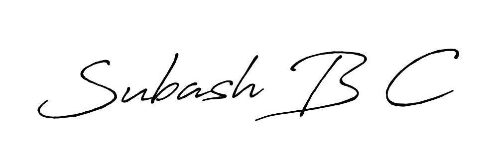 Create a beautiful signature design for name Subash B C. With this signature (Antro_Vectra_Bolder) fonts, you can make a handwritten signature for free. Subash B C signature style 7 images and pictures png