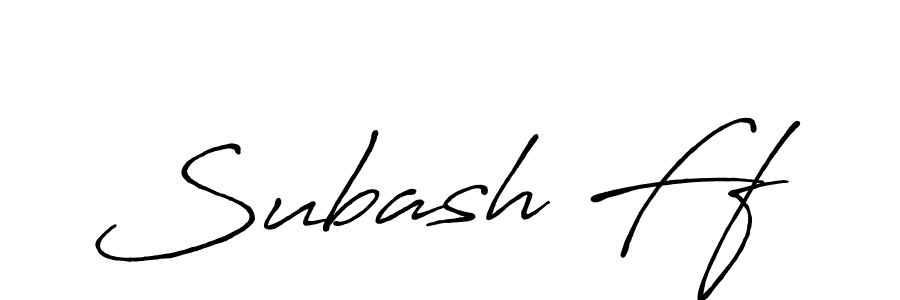 Make a beautiful signature design for name Subash Ff. With this signature (Antro_Vectra_Bolder) style, you can create a handwritten signature for free. Subash Ff signature style 7 images and pictures png