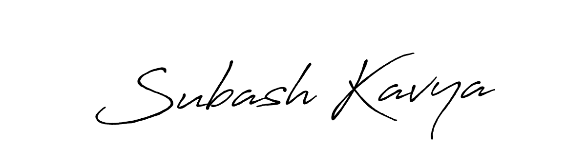Once you've used our free online signature maker to create your best signature Antro_Vectra_Bolder style, it's time to enjoy all of the benefits that Subash Kavya name signing documents. Subash Kavya signature style 7 images and pictures png
