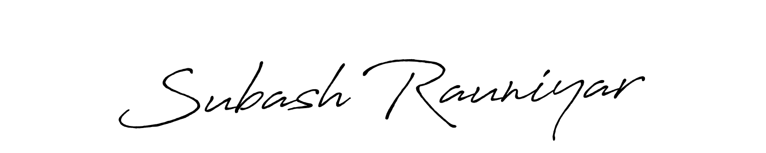 Create a beautiful signature design for name Subash Rauniyar. With this signature (Antro_Vectra_Bolder) fonts, you can make a handwritten signature for free. Subash Rauniyar signature style 7 images and pictures png