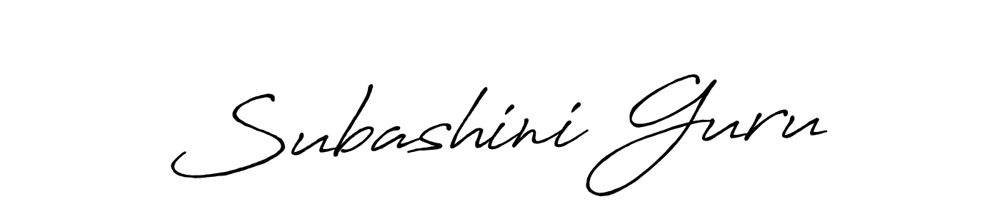 Subashini Guru stylish signature style. Best Handwritten Sign (Antro_Vectra_Bolder) for my name. Handwritten Signature Collection Ideas for my name Subashini Guru. Subashini Guru signature style 7 images and pictures png