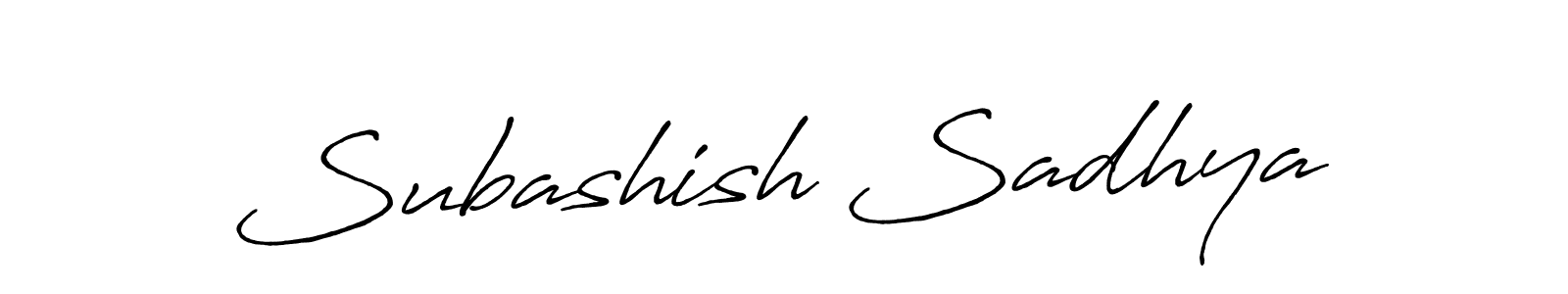 Also we have Subashish Sadhya name is the best signature style. Create professional handwritten signature collection using Antro_Vectra_Bolder autograph style. Subashish Sadhya signature style 7 images and pictures png
