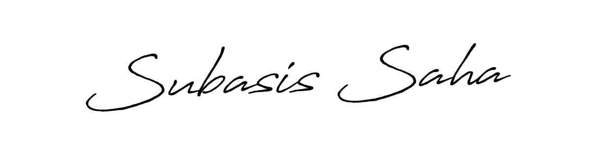 Subasis Saha stylish signature style. Best Handwritten Sign (Antro_Vectra_Bolder) for my name. Handwritten Signature Collection Ideas for my name Subasis Saha. Subasis Saha signature style 7 images and pictures png