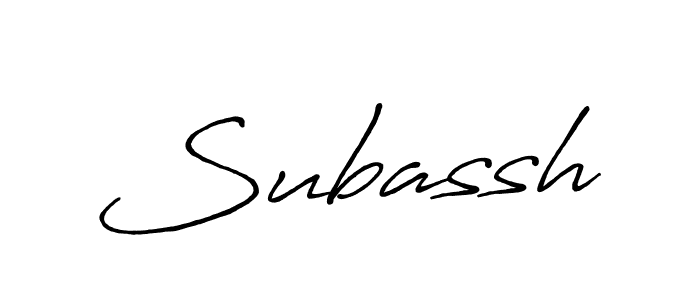 How to make Subassh signature? Antro_Vectra_Bolder is a professional autograph style. Create handwritten signature for Subassh name. Subassh signature style 7 images and pictures png