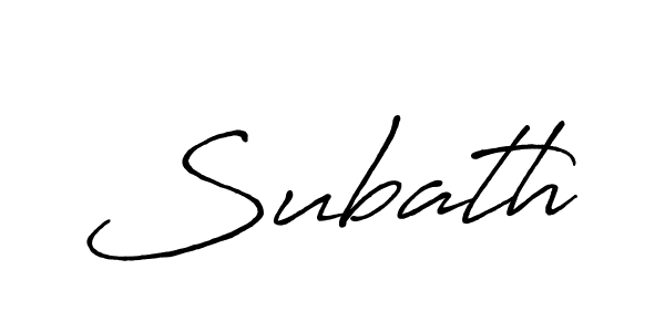 Use a signature maker to create a handwritten signature online. With this signature software, you can design (Antro_Vectra_Bolder) your own signature for name Subath. Subath signature style 7 images and pictures png