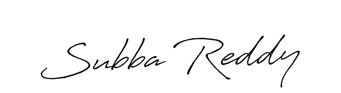 How to make Subba Reddy name signature. Use Antro_Vectra_Bolder style for creating short signs online. This is the latest handwritten sign. Subba Reddy signature style 7 images and pictures png