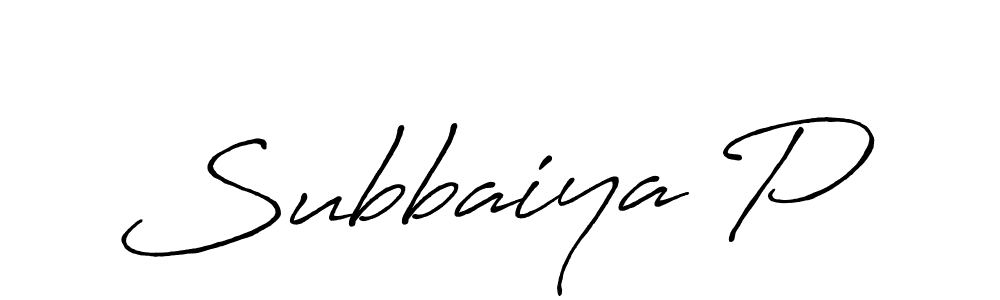 You can use this online signature creator to create a handwritten signature for the name Subbaiya P. This is the best online autograph maker. Subbaiya P signature style 7 images and pictures png
