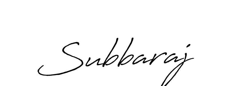 Create a beautiful signature design for name Subbaraj. With this signature (Antro_Vectra_Bolder) fonts, you can make a handwritten signature for free. Subbaraj signature style 7 images and pictures png
