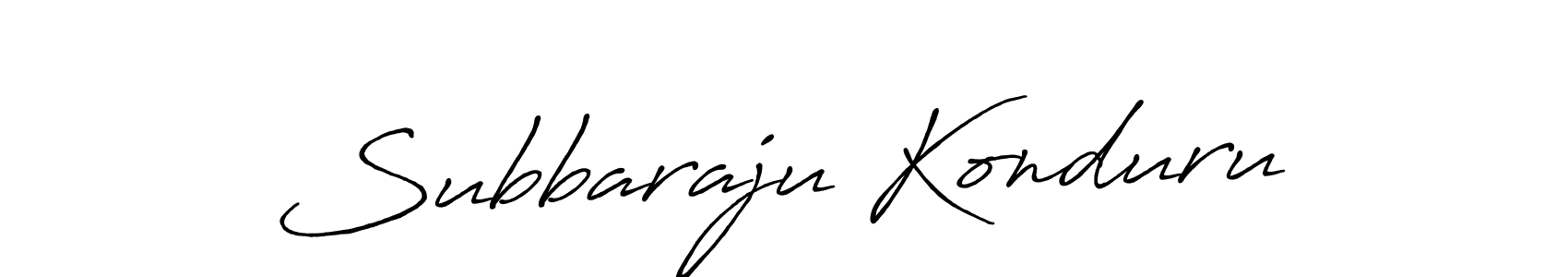 Use a signature maker to create a handwritten signature online. With this signature software, you can design (Antro_Vectra_Bolder) your own signature for name Subbaraju Konduru. Subbaraju Konduru signature style 7 images and pictures png