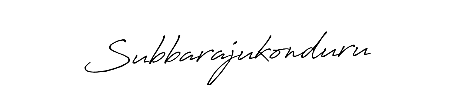 How to make Subbarajukonduru name signature. Use Antro_Vectra_Bolder style for creating short signs online. This is the latest handwritten sign. Subbarajukonduru signature style 7 images and pictures png