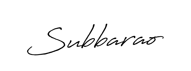 Use a signature maker to create a handwritten signature online. With this signature software, you can design (Antro_Vectra_Bolder) your own signature for name Subbarao. Subbarao signature style 7 images and pictures png