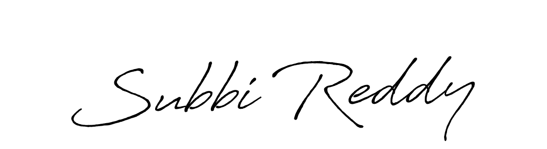 Design your own signature with our free online signature maker. With this signature software, you can create a handwritten (Antro_Vectra_Bolder) signature for name Subbi Reddy. Subbi Reddy signature style 7 images and pictures png