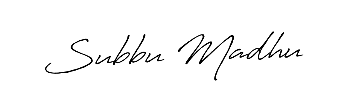 Antro_Vectra_Bolder is a professional signature style that is perfect for those who want to add a touch of class to their signature. It is also a great choice for those who want to make their signature more unique. Get Subbu Madhu  name to fancy signature for free. Subbu Madhu  signature style 7 images and pictures png