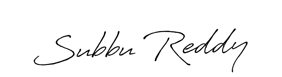 Use a signature maker to create a handwritten signature online. With this signature software, you can design (Antro_Vectra_Bolder) your own signature for name Subbu Reddy. Subbu Reddy signature style 7 images and pictures png