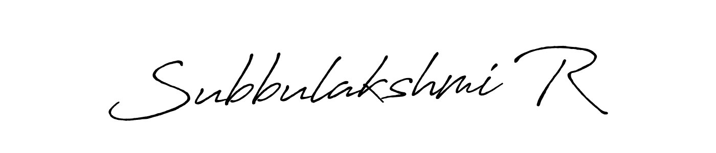 if you are searching for the best signature style for your name Subbulakshmi R. so please give up your signature search. here we have designed multiple signature styles  using Antro_Vectra_Bolder. Subbulakshmi R signature style 7 images and pictures png