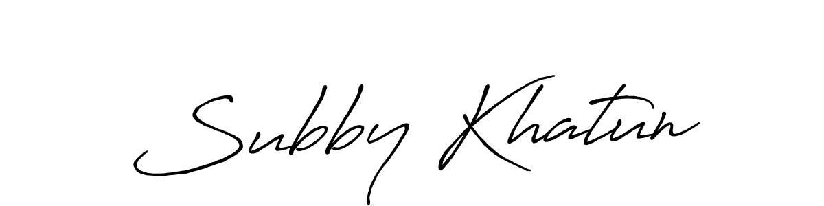 Also You can easily find your signature by using the search form. We will create Subby Khatun name handwritten signature images for you free of cost using Antro_Vectra_Bolder sign style. Subby Khatun signature style 7 images and pictures png