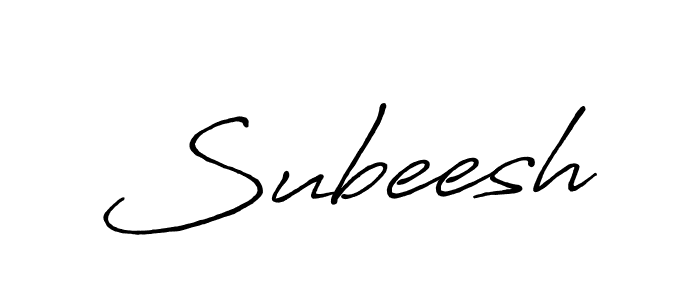 You should practise on your own different ways (Antro_Vectra_Bolder) to write your name (Subeesh) in signature. don't let someone else do it for you. Subeesh signature style 7 images and pictures png