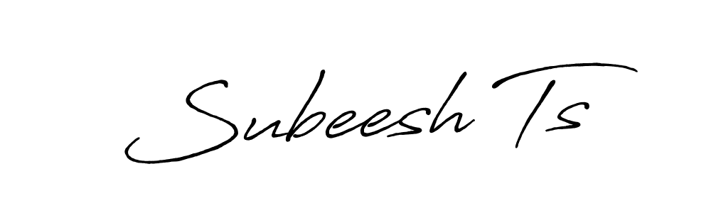 How to make Subeesh Ts signature? Antro_Vectra_Bolder is a professional autograph style. Create handwritten signature for Subeesh Ts name. Subeesh Ts signature style 7 images and pictures png