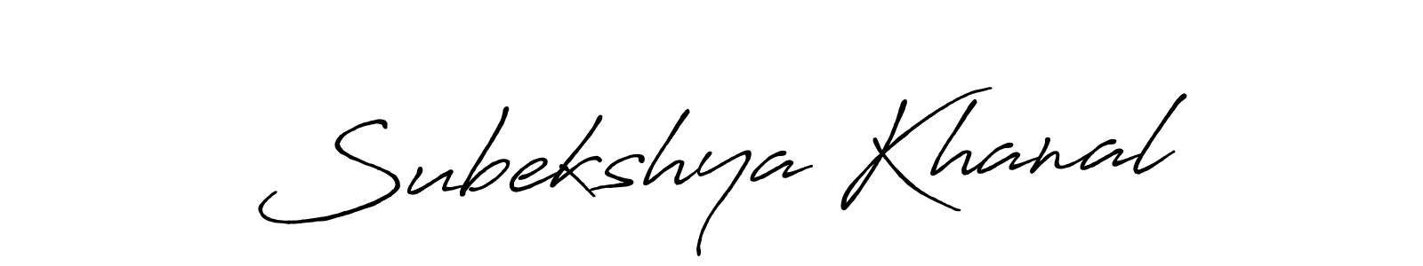 Use a signature maker to create a handwritten signature online. With this signature software, you can design (Antro_Vectra_Bolder) your own signature for name Subekshya Khanal. Subekshya Khanal signature style 7 images and pictures png