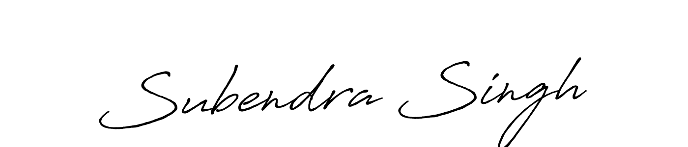 Make a beautiful signature design for name Subendra Singh. With this signature (Antro_Vectra_Bolder) style, you can create a handwritten signature for free. Subendra Singh signature style 7 images and pictures png