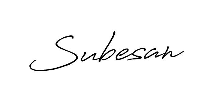 Design your own signature with our free online signature maker. With this signature software, you can create a handwritten (Antro_Vectra_Bolder) signature for name Subesan. Subesan signature style 7 images and pictures png