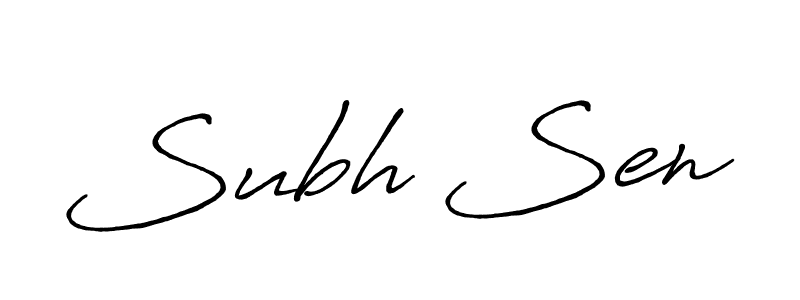 How to make Subh Sen signature? Antro_Vectra_Bolder is a professional autograph style. Create handwritten signature for Subh Sen name. Subh Sen signature style 7 images and pictures png