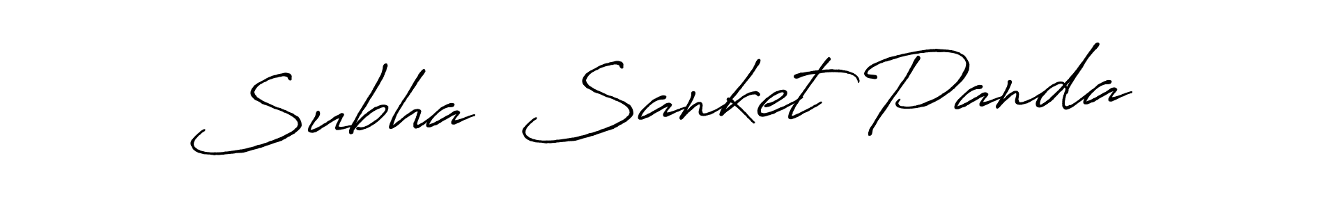 Create a beautiful signature design for name Subha  Sanket Panda. With this signature (Antro_Vectra_Bolder) fonts, you can make a handwritten signature for free. Subha  Sanket Panda signature style 7 images and pictures png