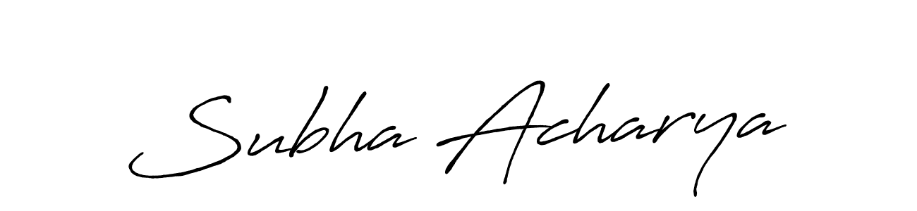 Make a beautiful signature design for name Subha Acharya. Use this online signature maker to create a handwritten signature for free. Subha Acharya signature style 7 images and pictures png