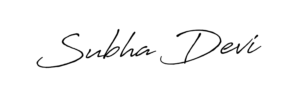 It looks lik you need a new signature style for name Subha Devi. Design unique handwritten (Antro_Vectra_Bolder) signature with our free signature maker in just a few clicks. Subha Devi signature style 7 images and pictures png