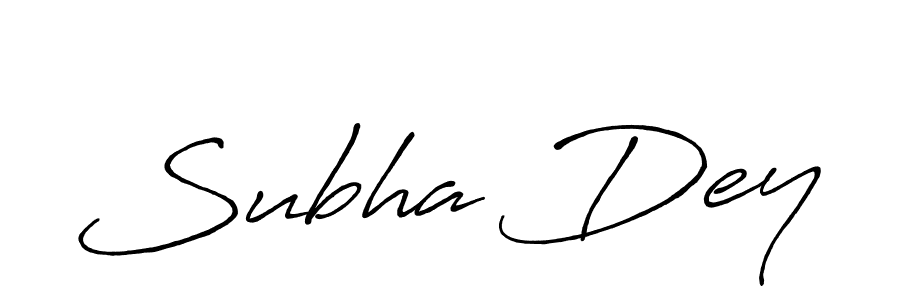 Also we have Subha Dey name is the best signature style. Create professional handwritten signature collection using Antro_Vectra_Bolder autograph style. Subha Dey signature style 7 images and pictures png