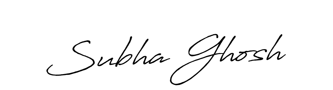 Subha Ghosh stylish signature style. Best Handwritten Sign (Antro_Vectra_Bolder) for my name. Handwritten Signature Collection Ideas for my name Subha Ghosh. Subha Ghosh signature style 7 images and pictures png