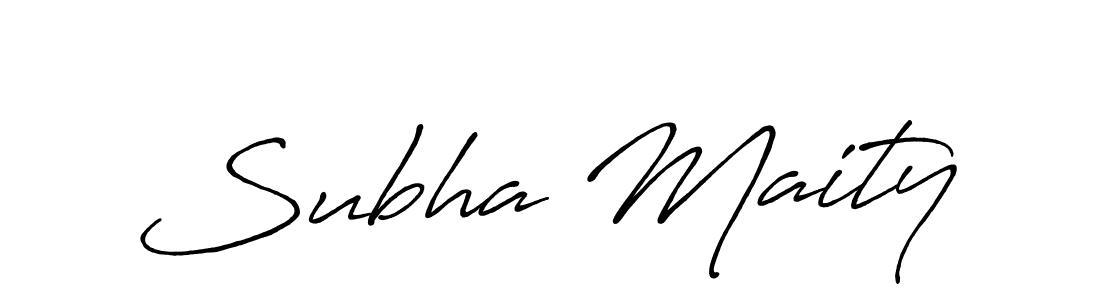 Make a beautiful signature design for name Subha Maity. With this signature (Antro_Vectra_Bolder) style, you can create a handwritten signature for free. Subha Maity signature style 7 images and pictures png