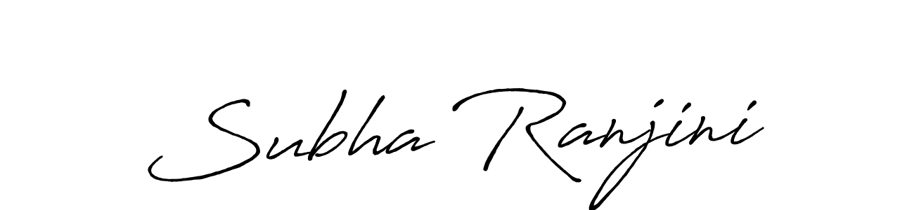 Subha Ranjini stylish signature style. Best Handwritten Sign (Antro_Vectra_Bolder) for my name. Handwritten Signature Collection Ideas for my name Subha Ranjini. Subha Ranjini signature style 7 images and pictures png