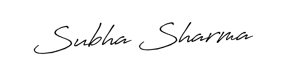 Design your own signature with our free online signature maker. With this signature software, you can create a handwritten (Antro_Vectra_Bolder) signature for name Subha Sharma. Subha Sharma signature style 7 images and pictures png