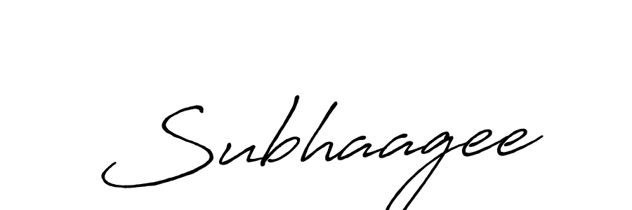 How to make Subhaagee name signature. Use Antro_Vectra_Bolder style for creating short signs online. This is the latest handwritten sign. Subhaagee signature style 7 images and pictures png