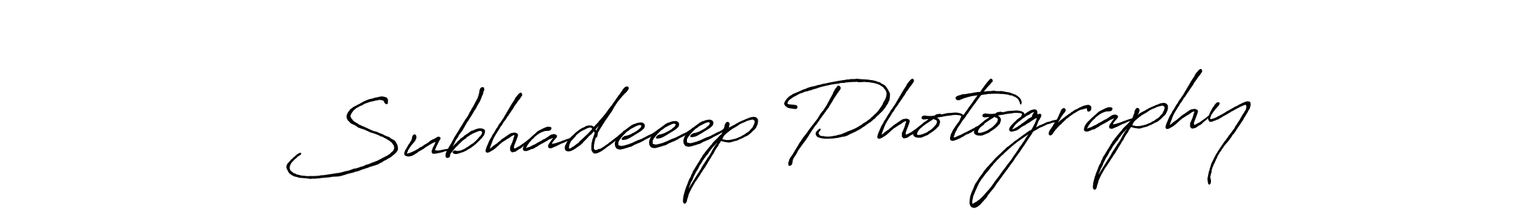 Make a beautiful signature design for name Subhadeeep Photography. With this signature (Antro_Vectra_Bolder) style, you can create a handwritten signature for free. Subhadeeep Photography signature style 7 images and pictures png