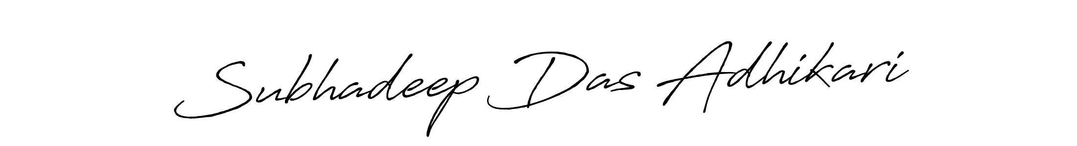 The best way (Antro_Vectra_Bolder) to make a short signature is to pick only two or three words in your name. The name Subhadeep Das Adhikari include a total of six letters. For converting this name. Subhadeep Das Adhikari signature style 7 images and pictures png