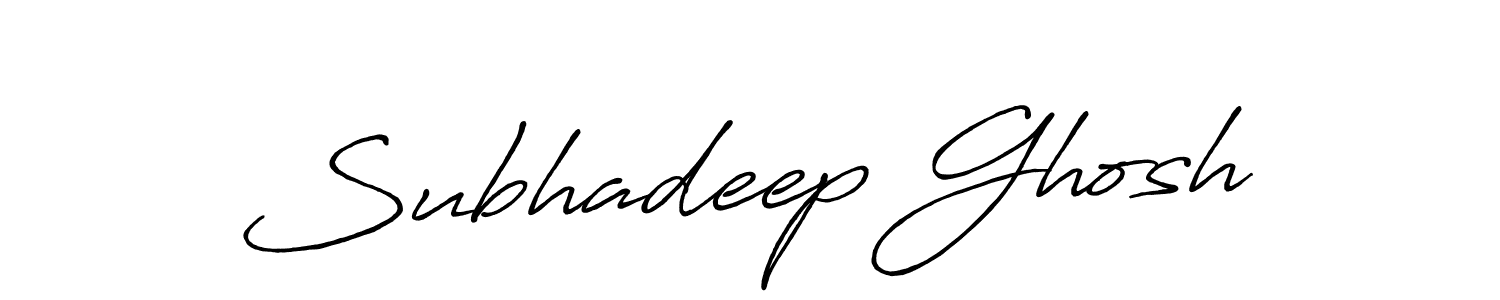 Create a beautiful signature design for name Subhadeep Ghosh. With this signature (Antro_Vectra_Bolder) fonts, you can make a handwritten signature for free. Subhadeep Ghosh signature style 7 images and pictures png