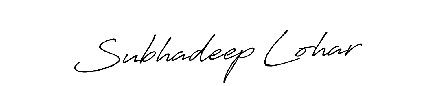 How to make Subhadeep Lohar name signature. Use Antro_Vectra_Bolder style for creating short signs online. This is the latest handwritten sign. Subhadeep Lohar signature style 7 images and pictures png