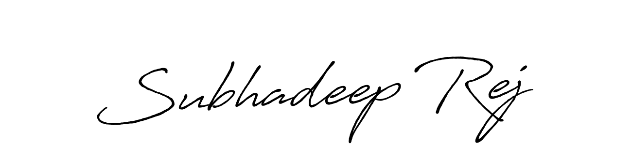 How to make Subhadeep Rej name signature. Use Antro_Vectra_Bolder style for creating short signs online. This is the latest handwritten sign. Subhadeep Rej signature style 7 images and pictures png