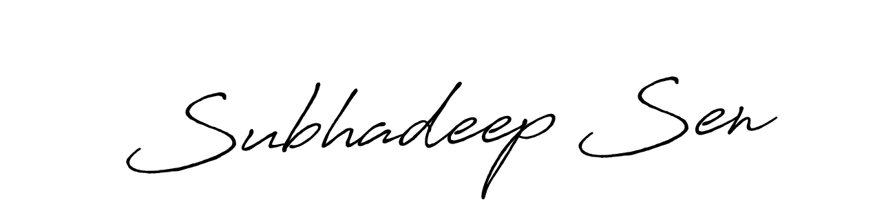 Design your own signature with our free online signature maker. With this signature software, you can create a handwritten (Antro_Vectra_Bolder) signature for name Subhadeep Sen. Subhadeep Sen signature style 7 images and pictures png