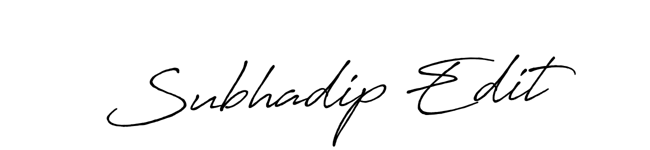 The best way (Antro_Vectra_Bolder) to make a short signature is to pick only two or three words in your name. The name Subhadip Edit include a total of six letters. For converting this name. Subhadip Edit signature style 7 images and pictures png